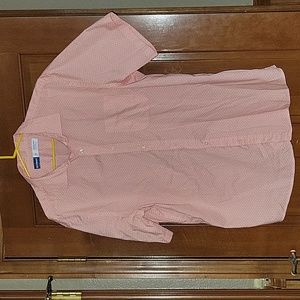 Old navy mens pink polka-dot button down shirt
